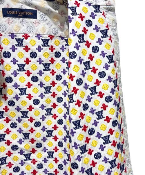 LOUIS VUITTON（ルイ ヴィトン）LOUIS VUITTON (ルイ ヴィトン) モノグラムコットン刺繍シャツ ホワイト サイズ:XLの古着・服飾アイテム