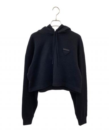 最終お値下げ！⭐︎新品未使用品PRADA クロップドパーカー 中古・古着通販】PRADA (プラダ) ウールカシミアクロップトパーカー