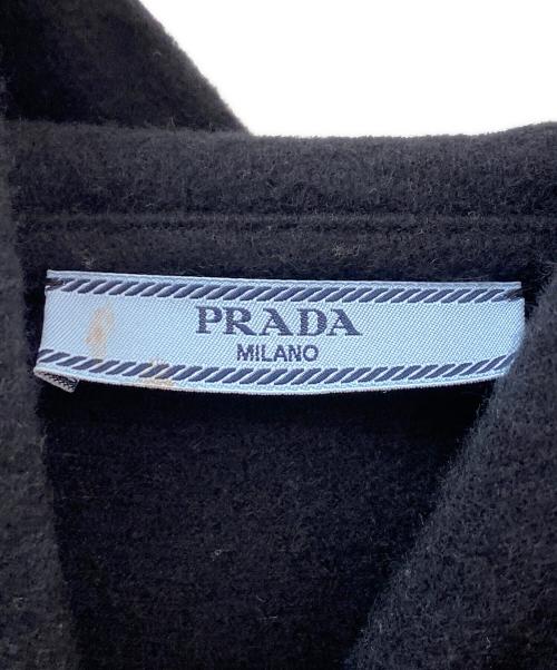PRADA（プラダ）PRADA (プラダ) ウールカシミアクロップトパーカー ブラック サイズ:36の古着・服飾アイテム