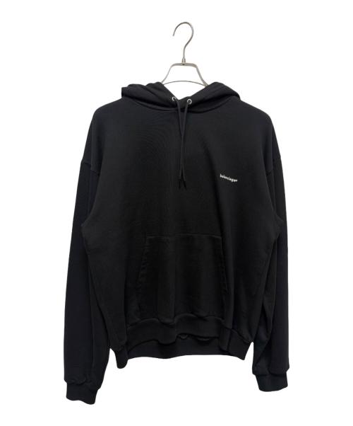 BALENCIAGA（バレンシアガ）BALENCIAGA (バレンシアガ) ロゴプリントパーカー ブラック サイズ:Lの古着・服飾アイテム
