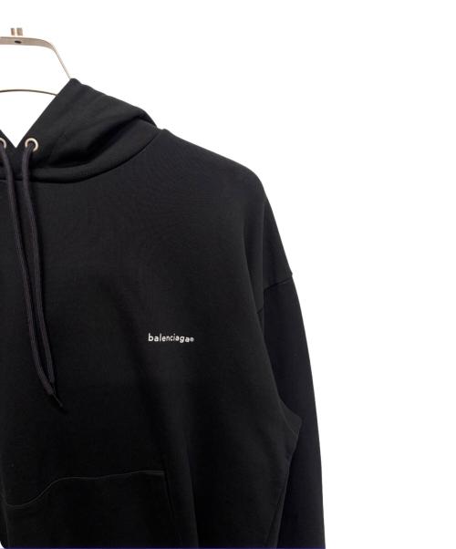 BALENCIAGA（バレンシアガ）BALENCIAGA (バレンシアガ) ロゴプリントパーカー ブラック サイズ:Lの古着・服飾アイテム