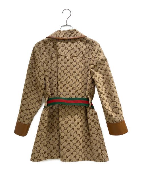 GUCCI（グッチ）GUCCI (グッチ) GGスープリームキャンバスジャケット ベージュ サイズ:40の古着・服飾アイテム