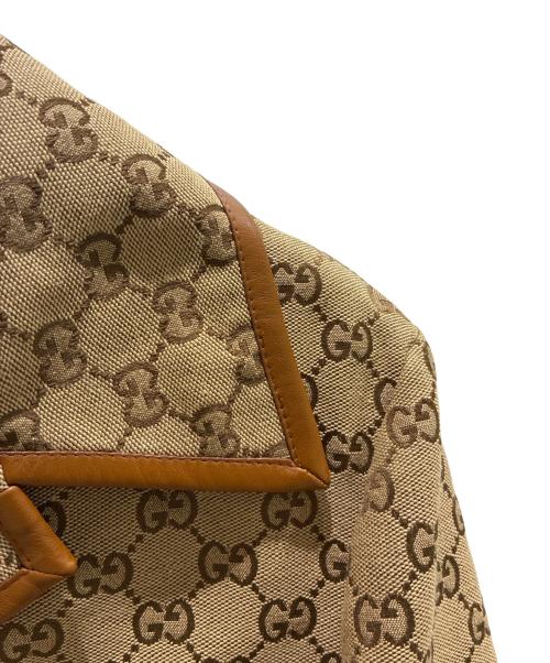 GUCCI（グッチ）GUCCI (グッチ) GGスープリームキャンバスジャケット ベージュ サイズ:40の古着・服飾アイテム