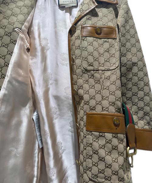 GUCCI（グッチ）GUCCI (グッチ) GGスープリームキャンバスジャケット ベージュ サイズ:40の古着・服飾アイテム