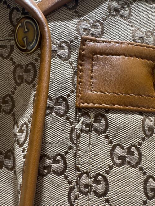 GUCCI（グッチ）GUCCI (グッチ) GGスープリームキャンバスジャケット ベージュ サイズ:40の古着・服飾アイテム