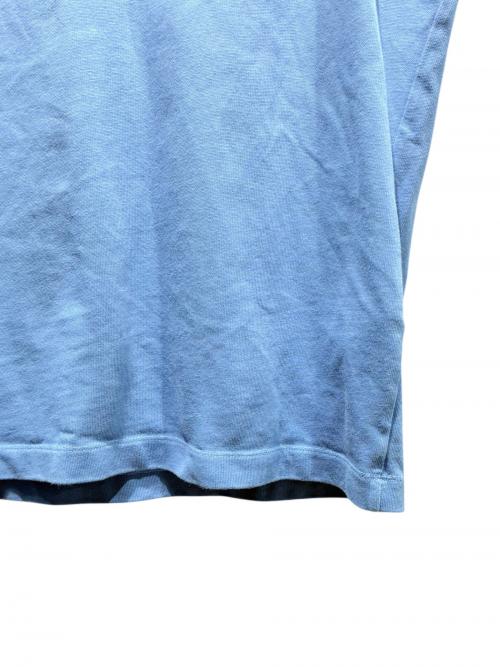 MONCLER（モンクレール）MONCLER (モンクレール) ロゴ刺繍Tシャツ ブルー サイズ:Mの古着・服飾アイテム