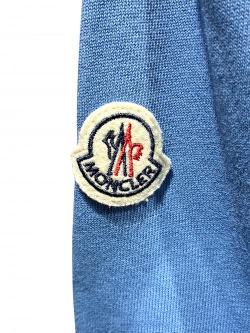 MONCLER（モンクレール）MONCLER (モンクレール) ロゴ刺繍Tシャツ ブルー サイズ:Mの古着・服飾アイテム