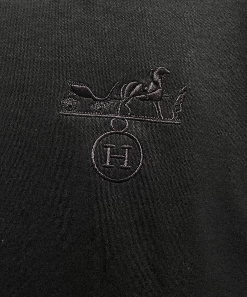 HERMES（エルメス）HERMES (エルメス) 馬車ロゴ刺繍L/STシャツ ネイビー サイズ:Sの古着・服飾アイテム