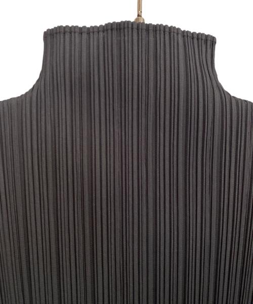 PLEATS PLEASE（プリーツプリーズ）PLEATS PLEASE (プリーツプリーズ) ボトルネック カットソー トップス  グレー サイズ:3の古着・服飾アイテム