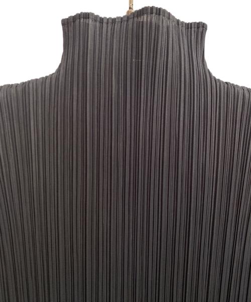 PLEATS PLEASE（プリーツプリーズ）PLEATS PLEASE (プリーツプリーズ) ボトルネック カットソー トップス  グレー サイズ:3の古着・服飾アイテム