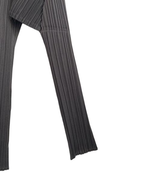 PLEATS PLEASE（プリーツプリーズ）PLEATS PLEASE (プリーツプリーズ) ボトルネック カットソー トップス  グレー サイズ:3の古着・服飾アイテム