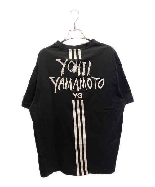 Y-3（ワイスリー）Y-3 (ワイスリー) スリーラインロゴTシャツ ブラック サイズ:Mの古着・服飾アイテム