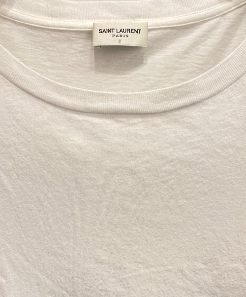 Saint Laurent Paris（サンローランパリ）Saint Laurent Paris (サンローランパリ) ロゴプリントTシャツ ホワイト サイズ:XSの古着・服飾アイテム