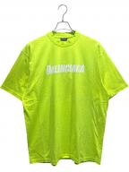 BALENCIAGAバレンシアガ）の古着「CAPS ルーズフィットTシャツ/651795 TNVL1」｜黄緑