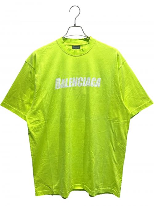 BALENCIAGA（バレンシアガ）BALENCIAGA (バレンシアガ) CAPS ルーズフィットTシャツ/651795 TNVL1 黄緑 サイズ:XSの古着・服飾アイテム