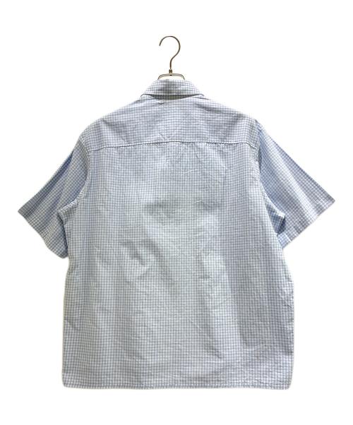 GUCCI（グッチ）GUCCI (グッチ) ベアワッペンギンガムチェックシャツ/738306 ZANGD スカイブルー サイズ:46の古着・服飾アイテム