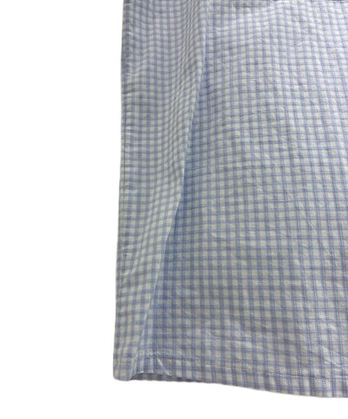 GUCCI（グッチ）GUCCI (グッチ) ベアワッペンギンガムチェックシャツ/738306 ZANGD スカイブルー サイズ:46の古着・服飾アイテム