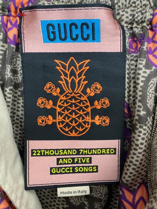 GUCCI（グッチ）GUCCI (グッチ) パイナップルプリントGGシルクショーツ ベージュ サイズ:44の古着・服飾アイテム