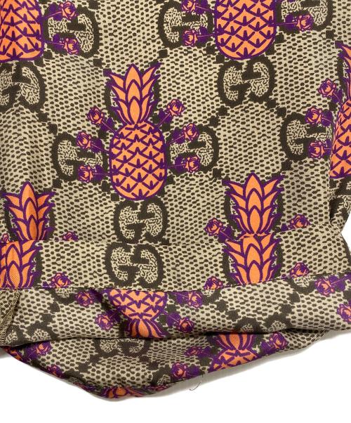 GUCCI（グッチ）GUCCI (グッチ) パイナップルプリントGGシルクショーツ ベージュ サイズ:44の古着・服飾アイテム