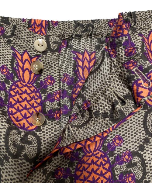 GUCCI（グッチ）GUCCI (グッチ) パイナップルプリントGGシルクショーツ ベージュ サイズ:44の古着・服飾アイテム