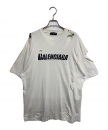 BALENCIAGA（バレンシアガ）の古着「CAPS デストロイTシャツ」｜ホワイト