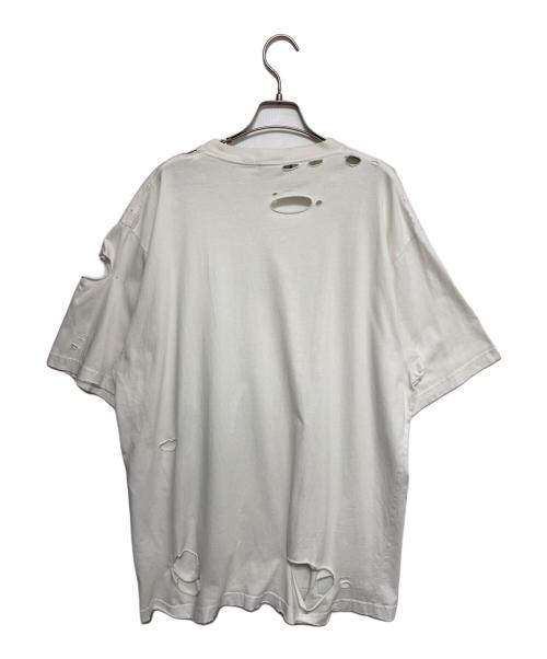 BALENCIAGA（バレンシアガ）BALENCIAGA (バレンシアガ) CAPS デストロイTシャツ ホワイト サイズ:XXSの古着・服飾アイテム