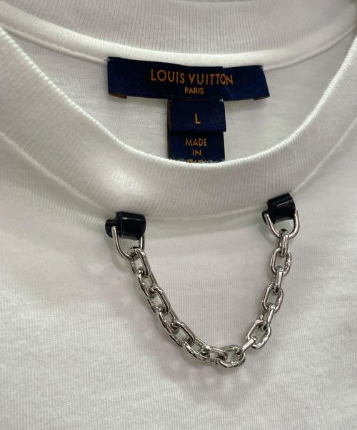 LOUIS VUITTON（ルイ ヴィトン）LOUIS VUITTON (ルイ ヴィトン) 20SS チェーンモチーフTシャツ/RW201W LCT FITS02 ホワイト サイズ:ｌの古着・服飾アイテム