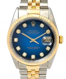 ROLEX（ロレックス）の古着「Datejust 36 デイトジャスト36 Ref.16233G 36mm ブルーグラデーション文字盤 10Pダイヤモンド」｜ブルーグラデーション文字盤