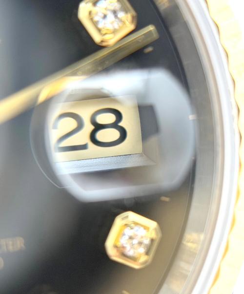 ROLEX（ロレックス）ROLEX (ロレックス) デイトジャスト36 10Pダイヤモンド 黒文字盤 サイズ:36mm/17cmの古着・服飾アイテム