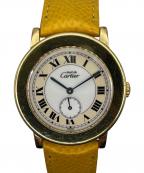 Cartierカルティエ）の古着「MUST DE CARTIER RONDE/マストドゥカルティエロンド Ref.W1006922 アイボリー文字盤」｜白文字盤