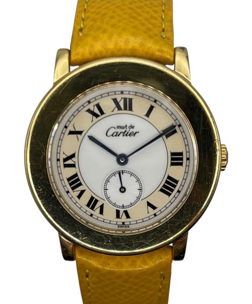 Cartier（カルティエ）Cartier (カルティエ) MUST DE CARTIER RONDE/マストドゥカルティエロンド Ref.W1006922 アイボリー文字盤 白文字盤の古着・服飾アイテム