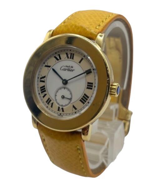Cartier（カルティエ）Cartier (カルティエ) MUST DE CARTIER RONDE/マストドゥカルティエロンド Ref.W1006922 アイボリー文字盤 白文字盤の古着・服飾アイテム