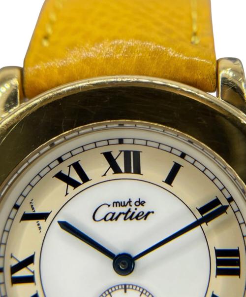 Cartier（カルティエ）Cartier (カルティエ) MUST DE CARTIER RONDE/マストドゥカルティエロンド Ref.W1006922 アイボリー文字盤 白文字盤の古着・服飾アイテム