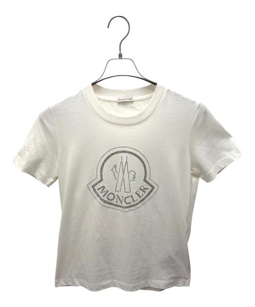 MONCLER（モンクレール）MONCLER (モンクレール) ラインストーンTシャツ ホワイト サイズ:Mの古着・服飾アイテム