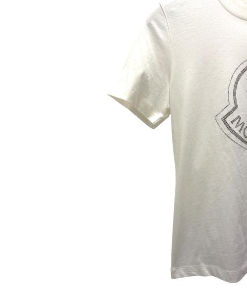 MONCLER（モンクレール）MONCLER (モンクレール) ラインストーンTシャツ ホワイト サイズ:Mの古着・服飾アイテム