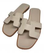 HERMESエルメス）の古着「オランサンダル/Oran Leather Sandals」｜ベージュ