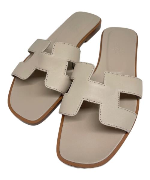 HERMES（エルメス）HERMES (エルメス) オランサンダル/Oran Leather Sandals ベージュ サイズ:36の古着・服飾アイテム