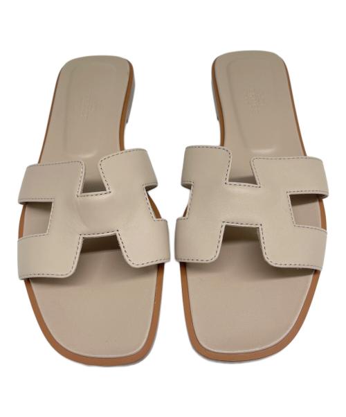 HERMES（エルメス）HERMES (エルメス) オランサンダル/Oran Leather Sandals ベージュ サイズ:36の古着・服飾アイテム