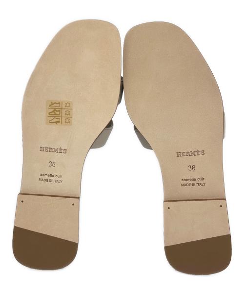 HERMES（エルメス）HERMES (エルメス) オランサンダル/Oran Leather Sandals ベージュ サイズ:36の古着・服飾アイテム