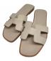 HERMES（エルメス）の古着「オランサンダル/Oran Leather Sandals」｜ベージュ