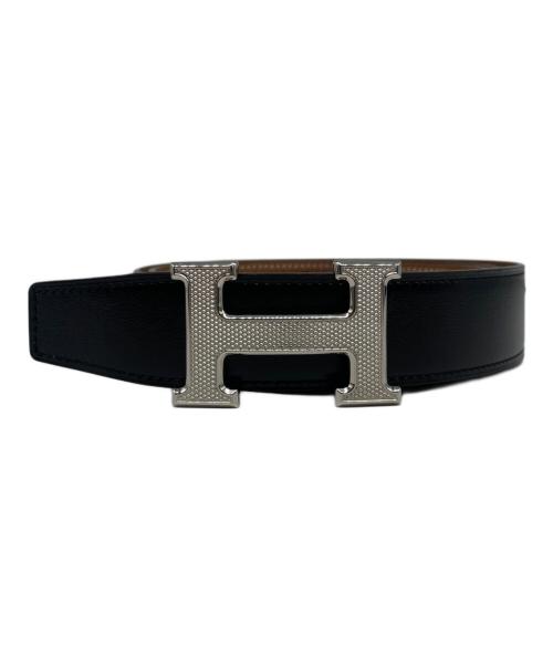 HERMES（エルメス）HERMES (エルメス) Reversible H Belt リバーシブル Hベルト B刻印:2023年製 ブラック×ゴールド サイズ:95の古着・服飾アイテム