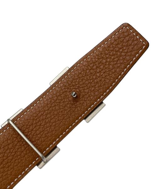 HERMES（エルメス）HERMES (エルメス) Reversible H Belt リバーシブル Hベルト B刻印:2023年製 ブラック×ゴールド サイズ:95の古着・服飾アイテム