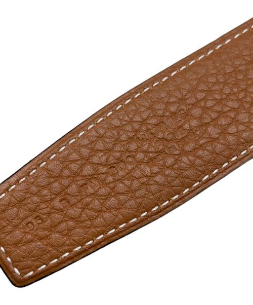 HERMES（エルメス）HERMES (エルメス) Reversible H Belt リバーシブル Hベルト B刻印:2023年製 ブラック×ゴールド サイズ:95の古着・服飾アイテム