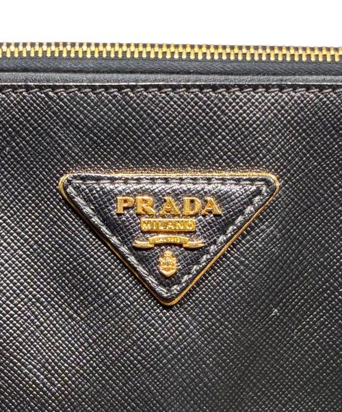 PRADA（プラダ）PRADA (プラダ) ガレリア サフィアーノレザー ミディアムバッグ ブラック サイズ:ミディアムの古着・服飾アイテム