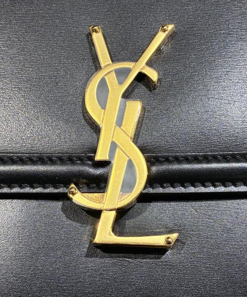 Saint Laurent Paris（サンローランパリ）Saint Laurent Paris (サンローランパリ) ショルダーバッグ ブラック×ゴールドの古着・服飾アイテム