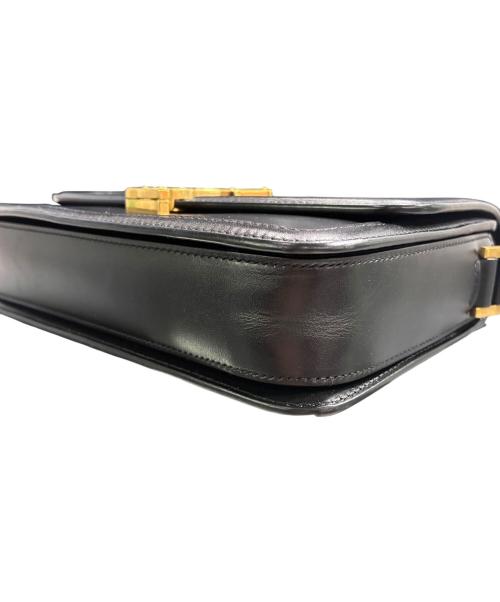 Saint Laurent Paris（サンローランパリ）Saint Laurent Paris (サンローランパリ) ショルダーバッグ ブラック×ゴールドの古着・服飾アイテム