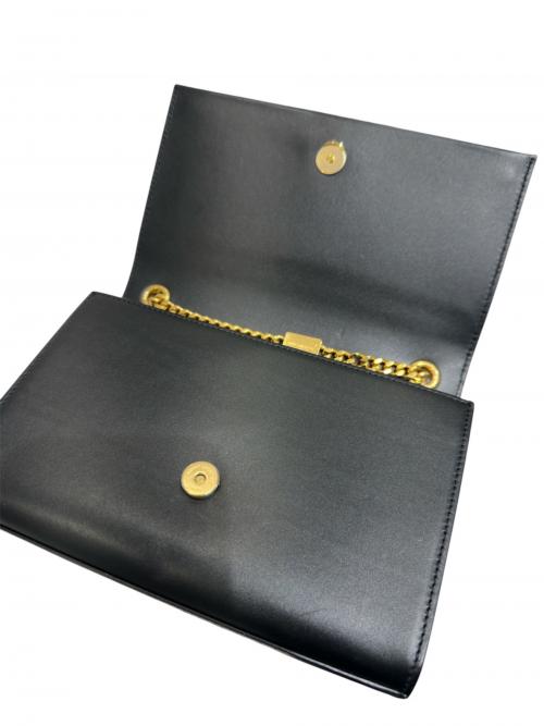 Saint Laurent Paris（サンローランパリ）Saint Laurent Paris (サンローランパリ) ミディアム スムースカーフ クラシック モノグラム ケイト タッセル ショルダーバッグ ブラック サイズ:ミディアム/mediumの古着・服飾アイテム