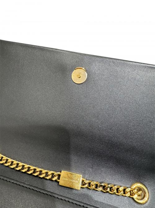 Saint Laurent Paris（サンローランパリ）Saint Laurent Paris (サンローランパリ) ミディアム スムースカーフ クラシック モノグラム ケイト タッセル ショルダーバッグ ブラック サイズ:ミディアム/mediumの古着・服飾アイテム