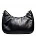 PRADA (プラダ) ソフトパデッドナッパレザーショルダーバッグ ブラック：220000円