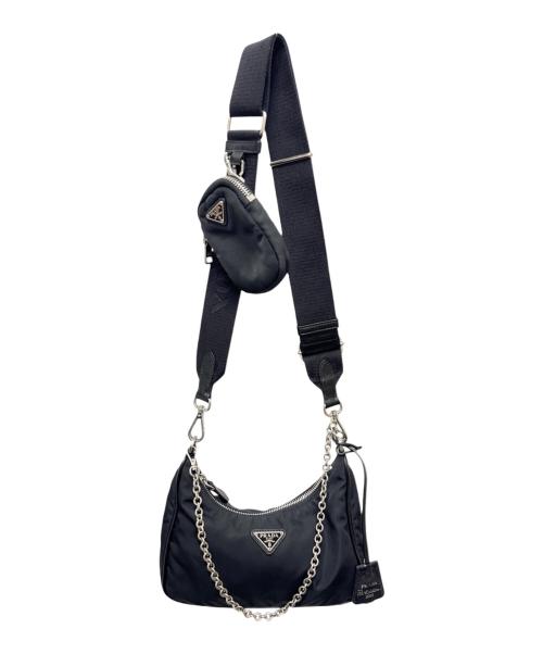 PRADA（プラダ）PRADA (プラダ) ナイロンショルダーバッグ ブラック サイズ:-の古着・服飾アイテム